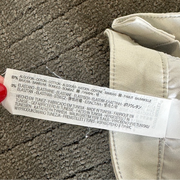 Zara Woman Pale Pink Ankle Gold Zip Jeans Skinny Sz 8 - Picture 12 of 16